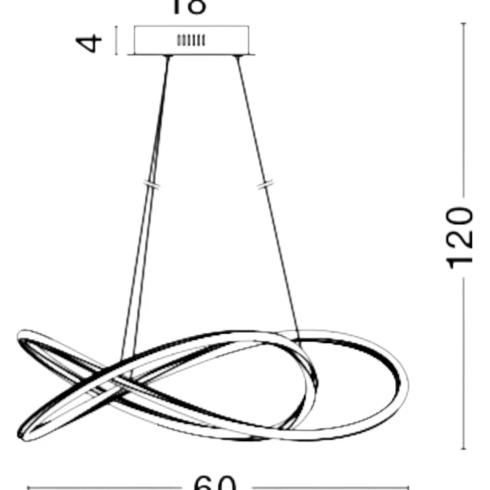 Lampadari Moderni-Selezionato da Mazzolaluce Lampadario design cromato per soggiorno moderno