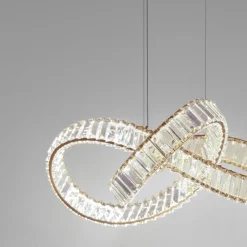 Lampadario Camera Da Letto-Selezionato da Mazzolaluce Lampadario design di cristallo dorato per stanza da letto