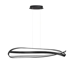 Lampadari Moderni-Selezionato da Mazzolaluce Lampadario design intreccio nero per tavolo soggiorno moderno