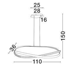 Lampadari Moderni-Selezionato da Mazzolaluce Lampadario design intreccio moderno per tavolo sala da pranzo