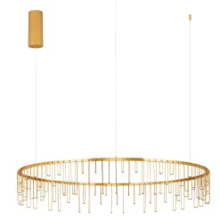 Lampadari Moderni-Selezionato da Mazzolaluce Lampadario design led oro ramato stelle cadenti