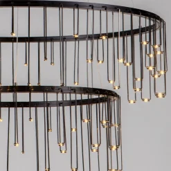 Lampadari Moderni-Selezionato da Mazzolaluce Lampadario design luci di stelle nero moderno led 3000k