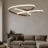 Lampadari Moderni-Selezionato da Mazzolaluce Lampadario design marrone per soggiorno moderno led dimmerabile