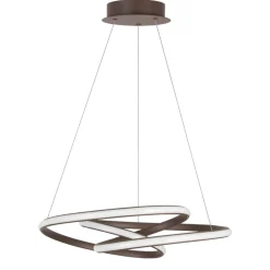 Lampadari Moderni-Selezionato da Mazzolaluce Lampadario design marrone per soggiorno moderno led dimmerabile