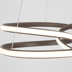 Lampadari Moderni-Selezionato da Mazzolaluce Lampadario design marrone per soggiorno moderno led dimmerabile