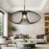 Lampadari Moderni-Fabas Luce Lampadario design minimale moderno nero fassa