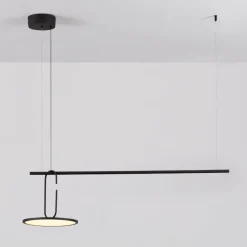 Lampadari Moderni-Selezionato da Mazzolaluce Lampadario design minimal moderno nero orientabile