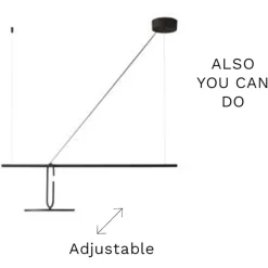 Lampadari Moderni-Selezionato da Mazzolaluce Lampadario design minimal moderno nero orientabile