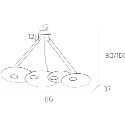 Lampadari Moderni-Top Light Lampadario design moderno bianco per soggiorno toplight cloud