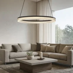 Lampadari Moderni-Selezionato da Mazzolaluce Lampadario design moderno circolare per soggiorno led 3000k dimmerabile