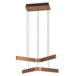 Lampadari Moderni-Eglo Lampadario design moderno folcino-z bronzo led rgb 2700k a 6500k controllo remoto app