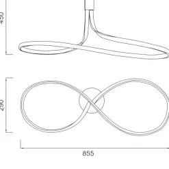Lampadari Moderni-Selezionato da Mazzolaluce Lampadario design moderno grigio led 40w 3000k per soggiorno