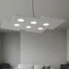 Lampadari Moderni-Top Light Lampadario design moderno grigio squadrato per soggiorno