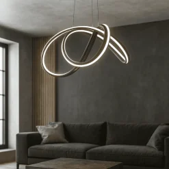 Lampadari Moderni-Selezionato da Mazzolaluce Lampadario design moderno led 60w 3000k dimmerabile mero