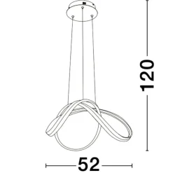 Lampadari Moderni-Selezionato da Mazzolaluce Lampadario design moderno led 60w 3000k dimmerabile mero