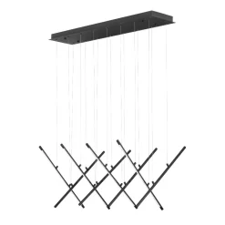 Lampadari Moderni-Selezionato da Mazzolaluce Lampadario design moderno minimalista nero led 60w 3000k