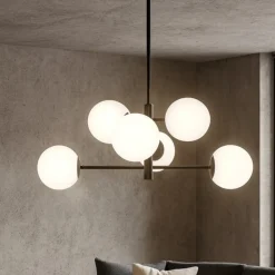 Lampadari Moderni-Selezionato da Mazzolaluce Lampadario design moderno nero per soggiorno