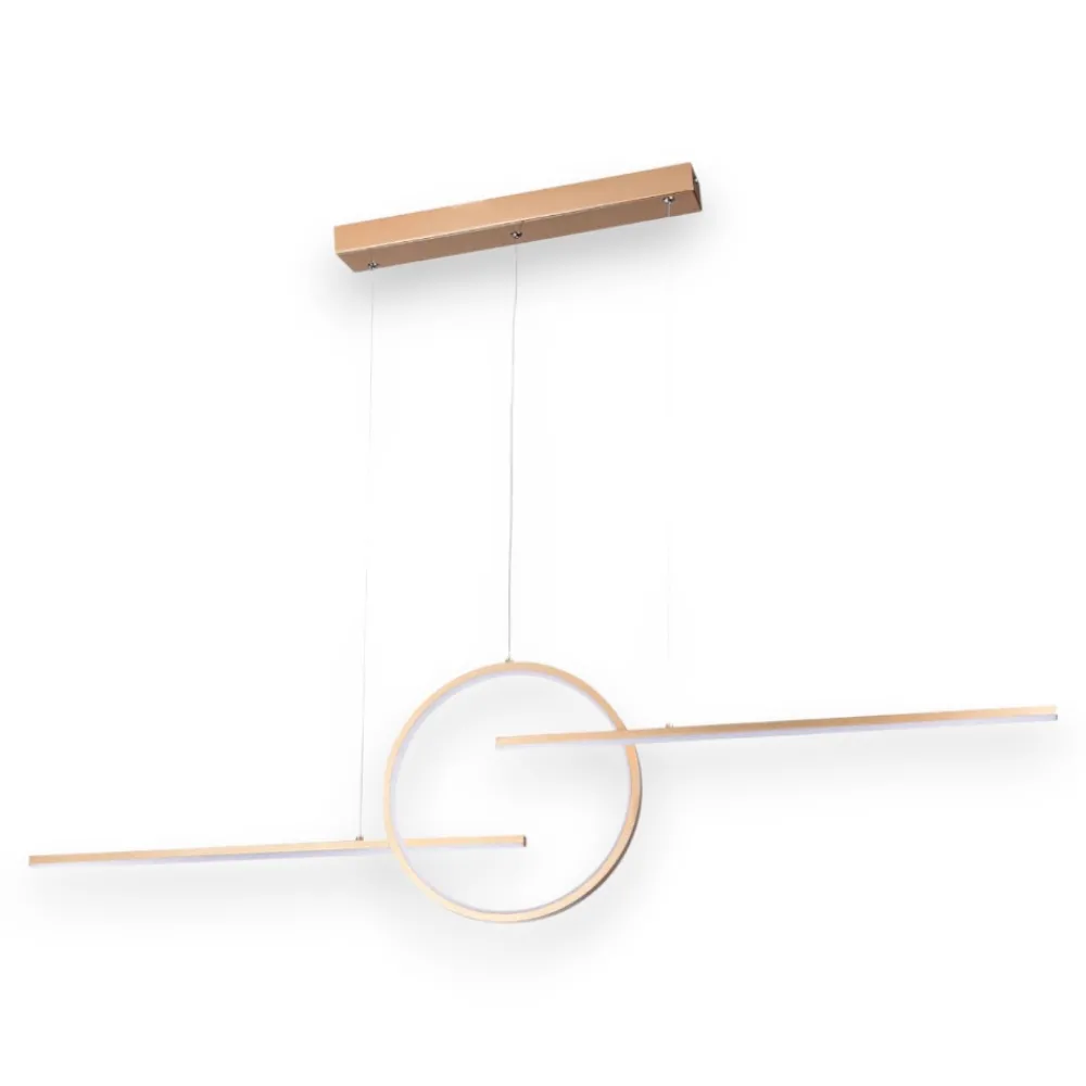 Lampadari Moderni-Selezionato da Mazzolaluce Lampadario design moderno oro led 3000k per soggiorno