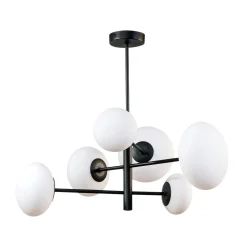 Lampadari Moderni-Selezionato da Mazzolaluce Lampadario design moderno per soggiorno nero