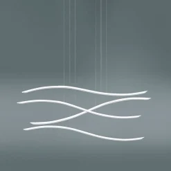 Lampadari Moderni-Vivida International Lampadario design moderno per soggiorno led 3000k bianco vivida lil wave