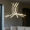 Lampadari Moderni-Selezionato da Mazzolaluce Lampadario design moderno per salotto nero led 3000k dimmerabile