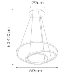 Lampadari Moderni-Selezionato da Mazzolaluce Lampadario design nero a sospensione per sala da pranzo moderna