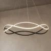 Lampadari Moderni-Selezionato da Mazzolaluce Lampadario design nero led dimmerabile per soggiorno moderno