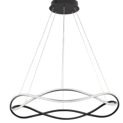 Lampadari Moderni-Selezionato da Mazzolaluce Lampadario design nero led dimmerabile per soggiorno moderno