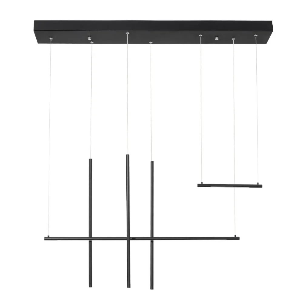 Lampadari Moderni-Selezionato da Mazzolaluce Lampadario design nero per tavolo soggiorno moderno