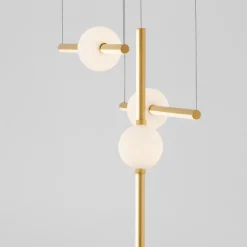 Lampadari Moderni-Selezionato da Mazzolaluce Lampadario design oro nero per soggiorno moderno
