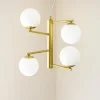 Lampadari Moderni-Selezionato da Mazzolaluce Lampadario design oro per soggiorno sfere vetro
