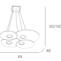 Lampadari Cucina-Top Light Lampadario design per cucina moderna sabbia cloud