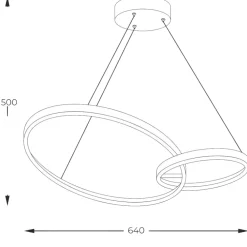 Lampadari Moderni-Selezionato da Mazzolaluce Lampadario design per soggiorno moderno cerchi nero oro