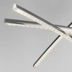 Lampadari Moderni-Selezionato da Mazzolaluce Lampadario design per soggiorno moderno bacchette cromo
