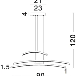 Lampadari Moderni-Selezionato da Mazzolaluce Lampadario design per soggiorno moderno bacchette cromo