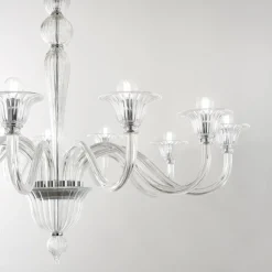 Lampadari Moderni-Ideal Lux Lampadario di cristallo brigitta sp8 8 bracci trasparente