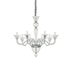 Lampadari Moderni-Ideal Lux Lampadario di cristallo brigitta sp8 8 bracci trasparente