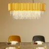 Lampadari Moderni-Selezionato da Mazzolaluce Lampadario di cristallo oro per soggiorno