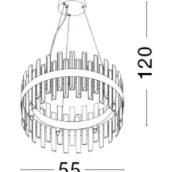 Lampadari Moderni-Selezionato da Mazzolaluce Lampadario di cristallo oro rotondo per soggiorno contemporaneo