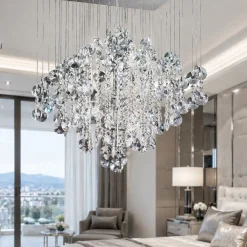 Lampadario Camera Da Letto-Affralux Lampadario di cristallo per camera da letto rotondo