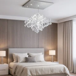 Lampadario Camera Da Letto-Affralux Lampadario di cristallo per camera da letto rotondo