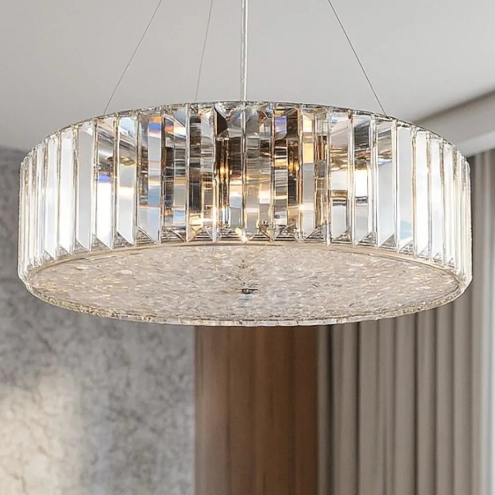 Lampadari Moderni-Maytoni Lampadario di cristallo recinto vetro trasparente per soggiorno