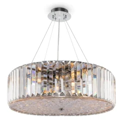 Lampadari Moderni-Maytoni Lampadario di cristallo recinto vetro trasparente per soggiorno