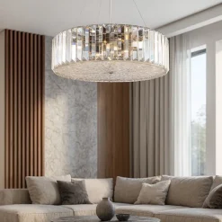 Lampadari Moderni-Maytoni Lampadario di cristallo recinto vetro trasparente per soggiorno