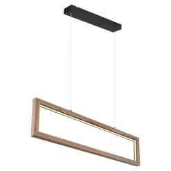 Lampadari Moderni-Selezionato da Mazzolaluce Lampadario di legno led 24w 3000k moderno per tavolo soggiorno