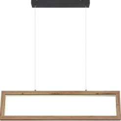 Lampadari Moderni-Selezionato da Mazzolaluce Lampadario di legno led 24w 3000k moderno per tavolo soggiorno