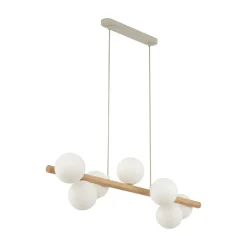 Lampadari Moderni-Selezionato da Mazzolaluce Lampadario di legno per soggiorno moderno