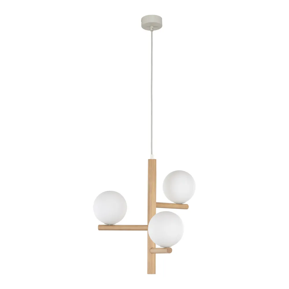 Lampadari Moderni-Selezionato da Mazzolaluce Lampadario di legno stile scandinavo