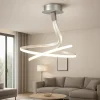 Lampadari Moderni-Selezionato da Mazzolaluce Lampadario dimmerabile moderno led 50w 3000k silver cromo