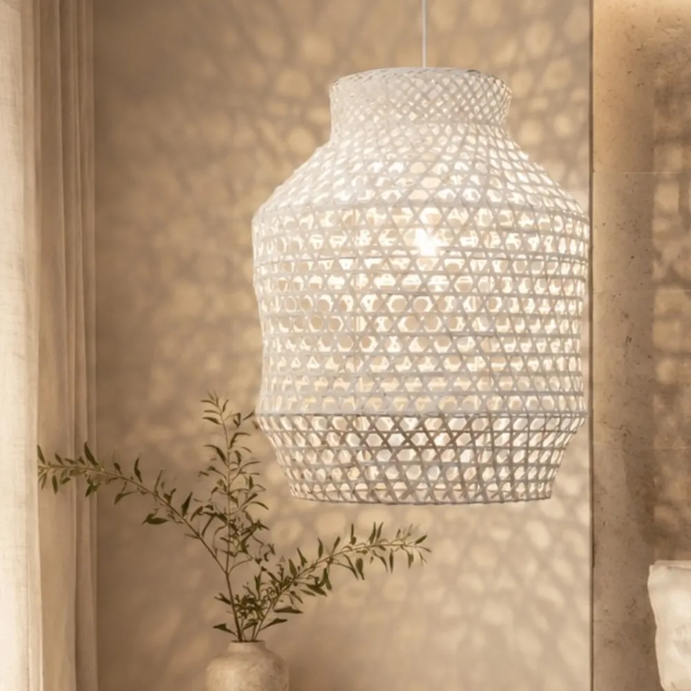 Lampadario Camera Da Letto-Selezionato da Mazzolaluce Lampadario di rattan avorio per camera da letto